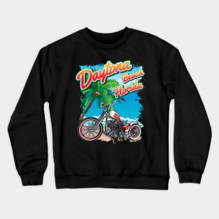 Daytona beach, Florida, old school bike Crewneck Sweatshirt